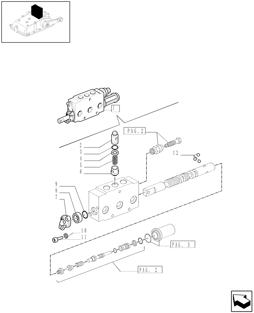 Схема запчастей Case IH MAXXUM 100 - (1.82.7/ C[01]) - DOUBLE - ACTING EXTERNAL CONTROL VALVE WITH FLOAT AND AUTOMATIC CUTOUT - BREAKDOWN - C5500 (07) - HYDRAULIC SYSTEM