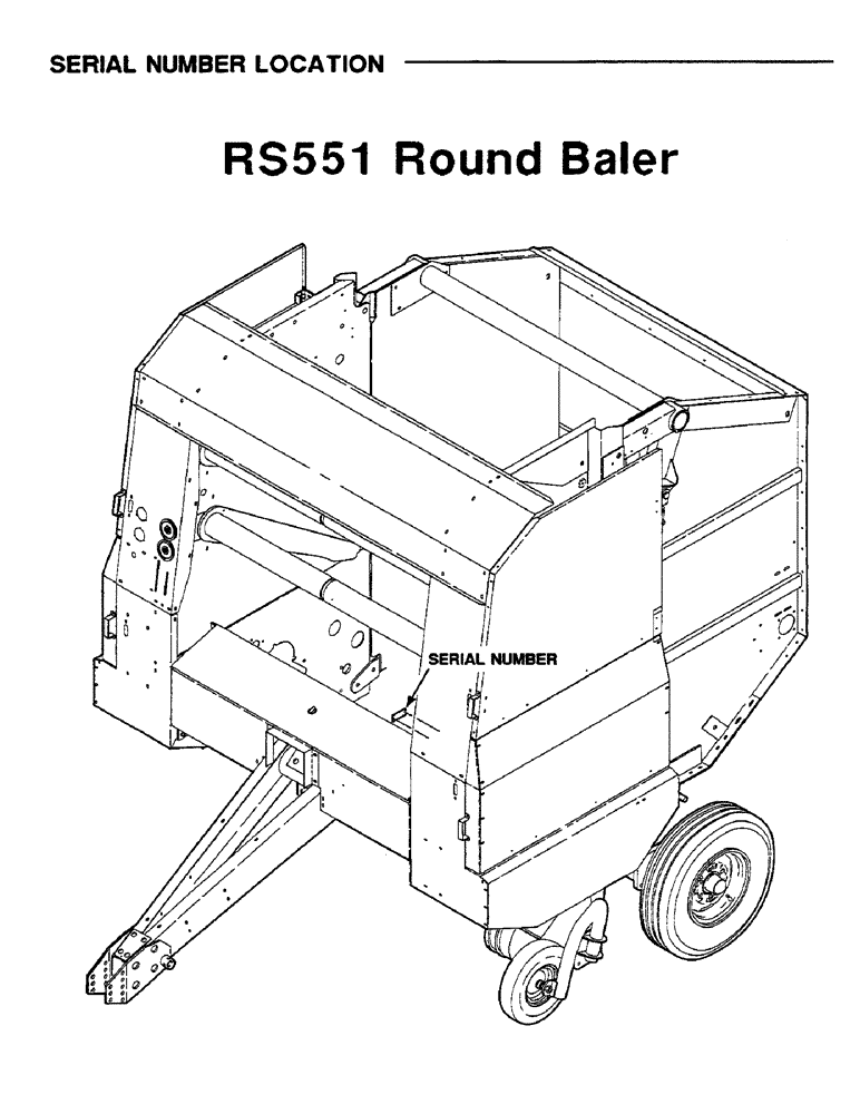 Схема запчастей Case IH RS551 - (1-2) - SERIAL NUMBER LOCATION (00) - GENERAL