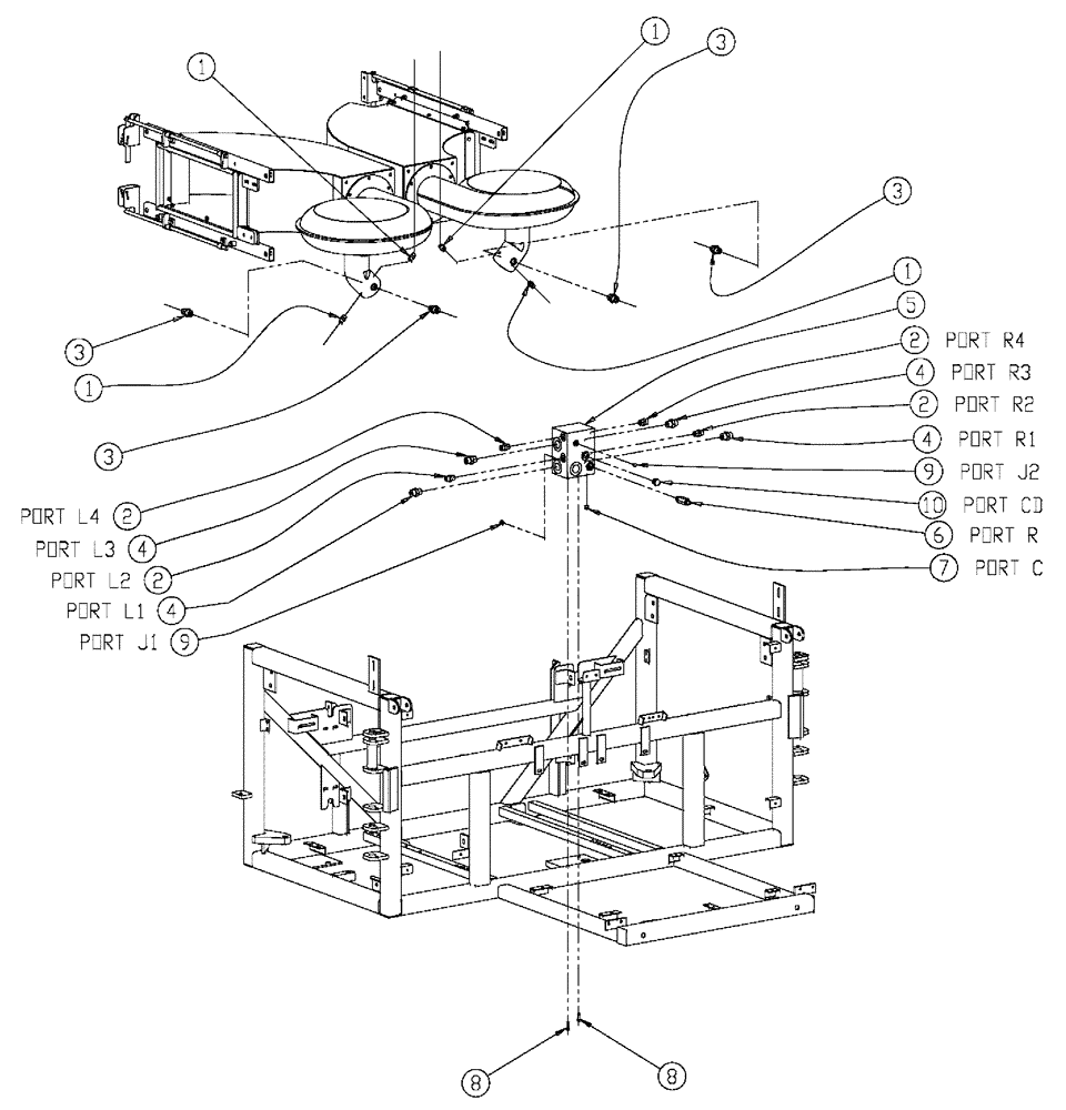 Схема запчастей Case IH 438 - (01-014) - FAN LOOP HYDRAULIC GROUP Basic Unit