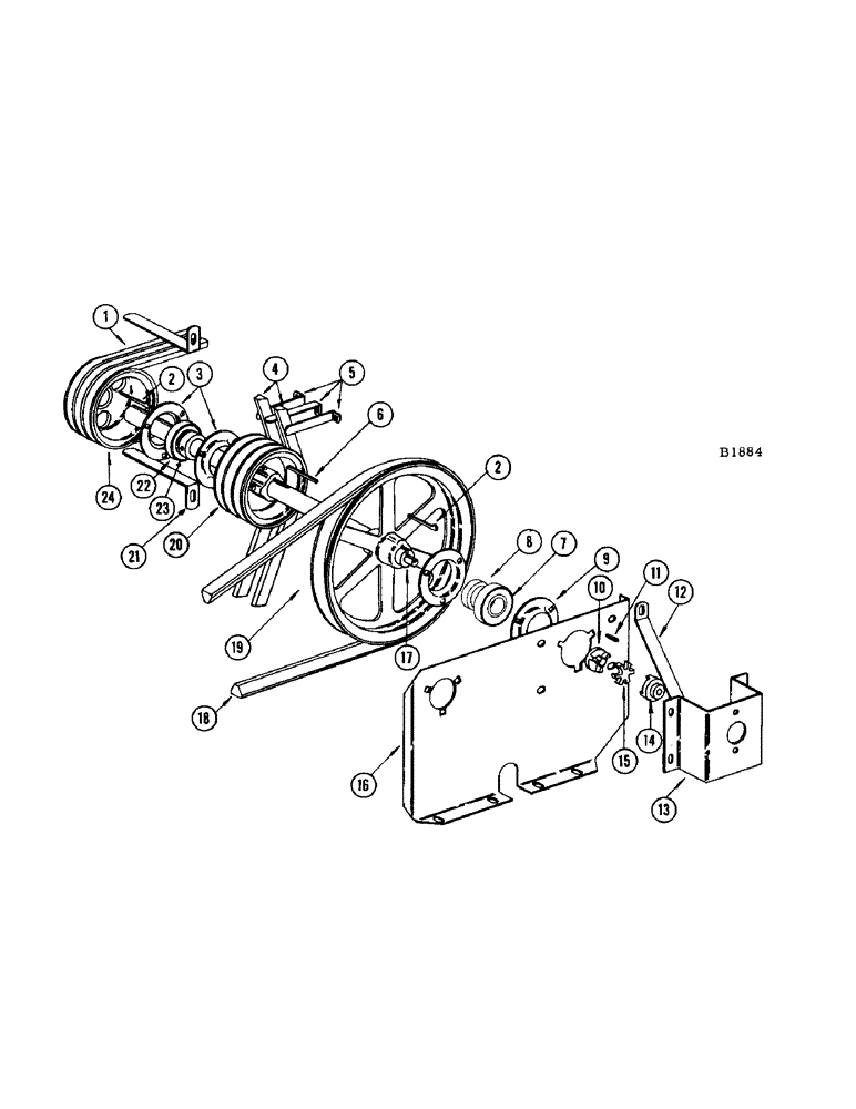 Схема запчастей Case IH 950 - (28) - HEADER U-JOINT AND REVERSE DRIVE, 950 WINDROWER 