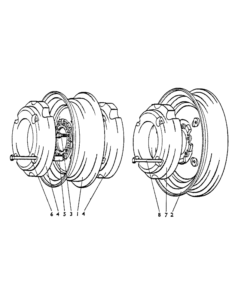 Схема запчастей Case IH 1200 - (109) - FRONT WHEELS AND BALLAST WEIGHTS (12) - CHASSIS