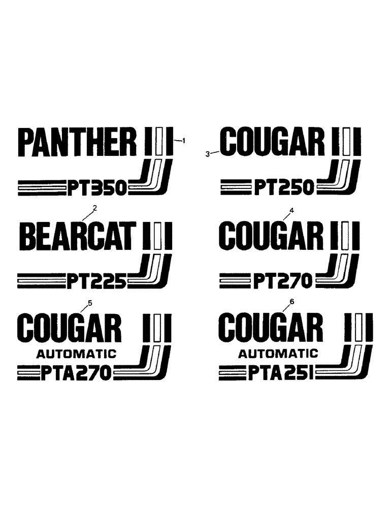 Схема запчастей Case IH PT225 - (09-6) - CHASSIS DECALS (13) - DECALS