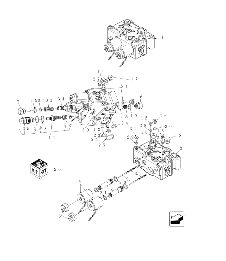 Схема запчастей Case IH 9010 - (35.204.04) - VALVE, FEEDER / HEADER LIFT CONTROL (35) - HYDRAULIC SYSTEMS