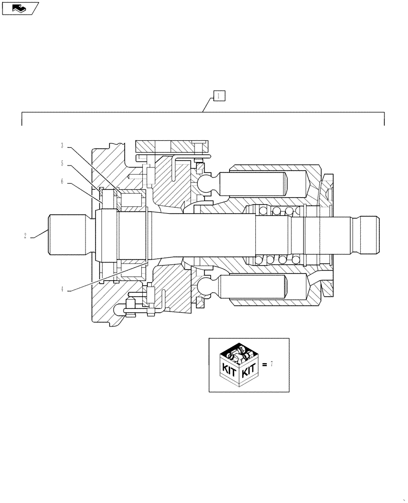 Схема запчастей Case IH 3330 - (29.100.11[02]) - RH HYDROSTATIC PUMP ROTARY, SN YCT032640 AND AFTER (29) - HYDROSTATIC DRIVE