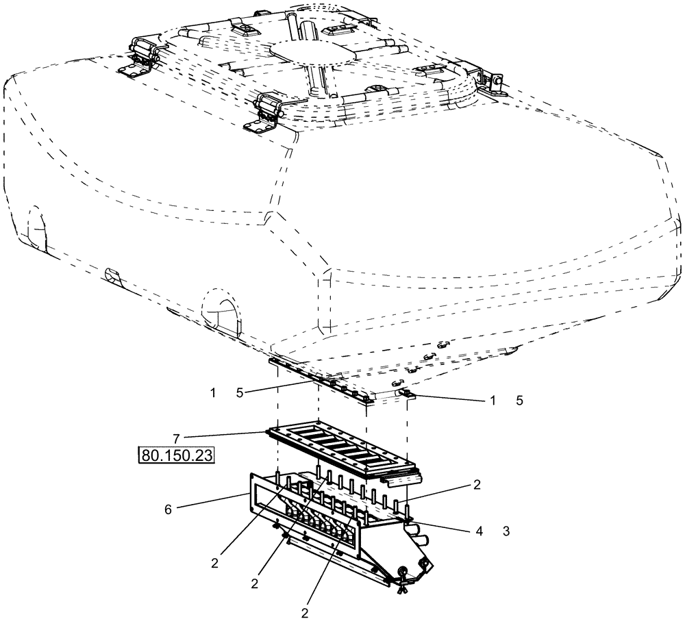 Схема запчастей Case IH 1260 - (80.150.12[01]) - BULK FILL - 18 PORT INDUCTOR (80) - CROP STORAGE/UNLOADING