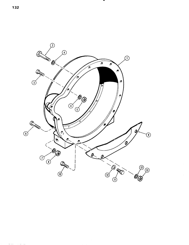 Схема запчастей Case IH 451BD - (132) - FLYWHEEL HOUSING, NUMBER 3 SAE, D (02) - ENGINE