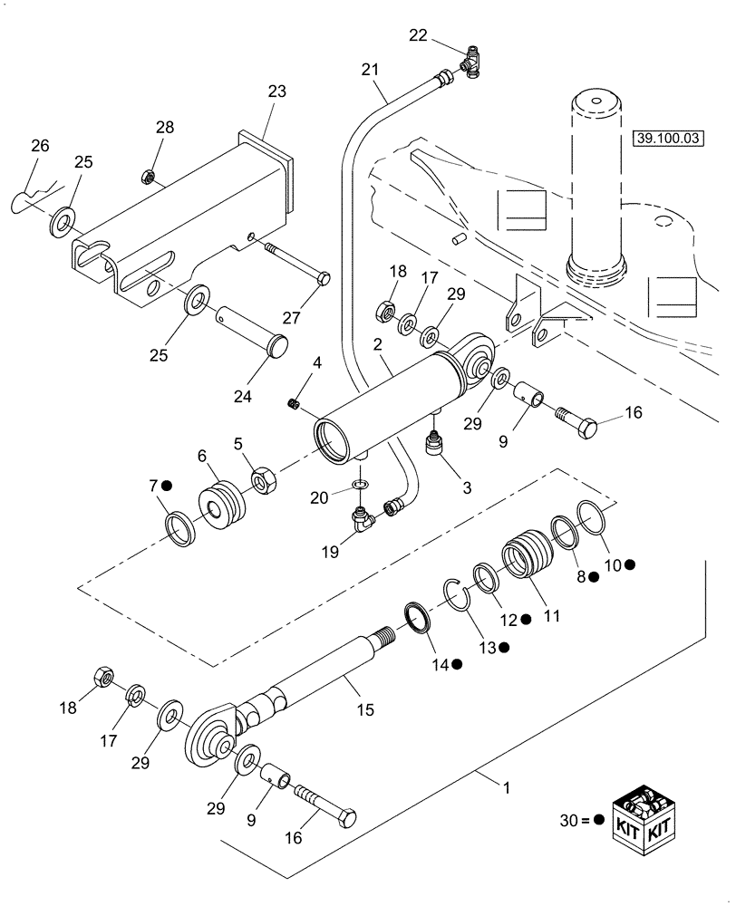 Схема запчастей Case IH SC101 - (35.100.05) - HEADER TILT (35) - HYDRAULIC SYSTEMS