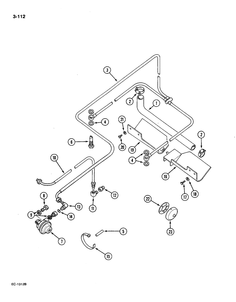 Схема запчастей Case IH 585 - (3-112) - FUEL PIPES, WITH CAB (03) - FUEL SYSTEM