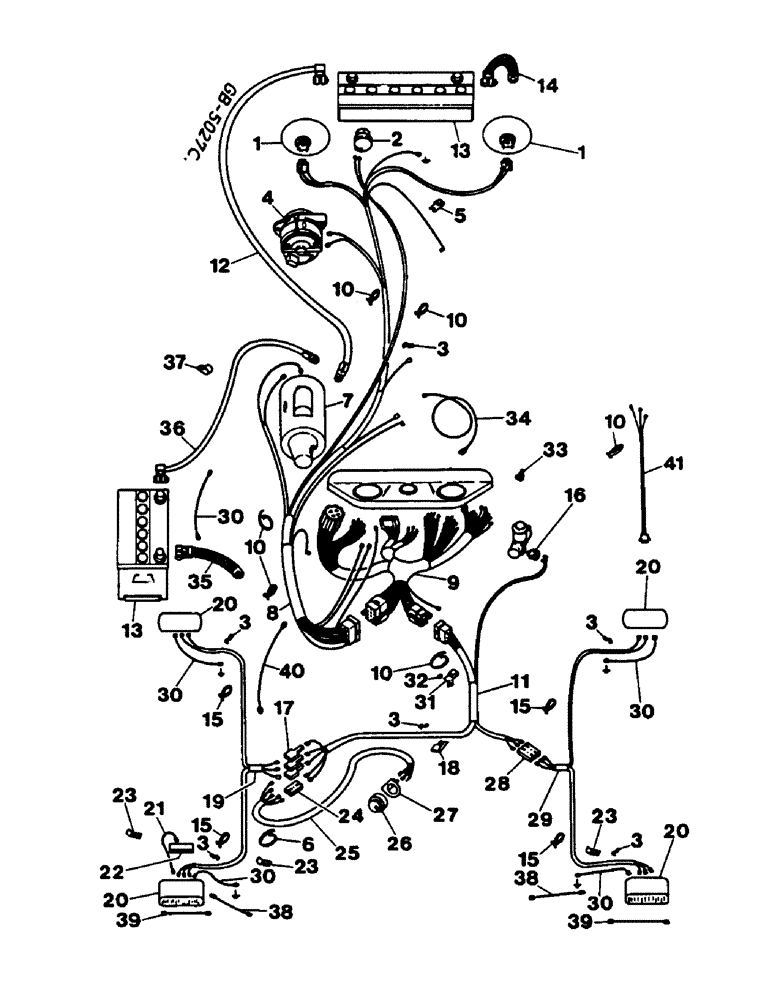 Схема запчастей Case IH 644 - (2C11) - CABLES (06) - ELECTRICAL