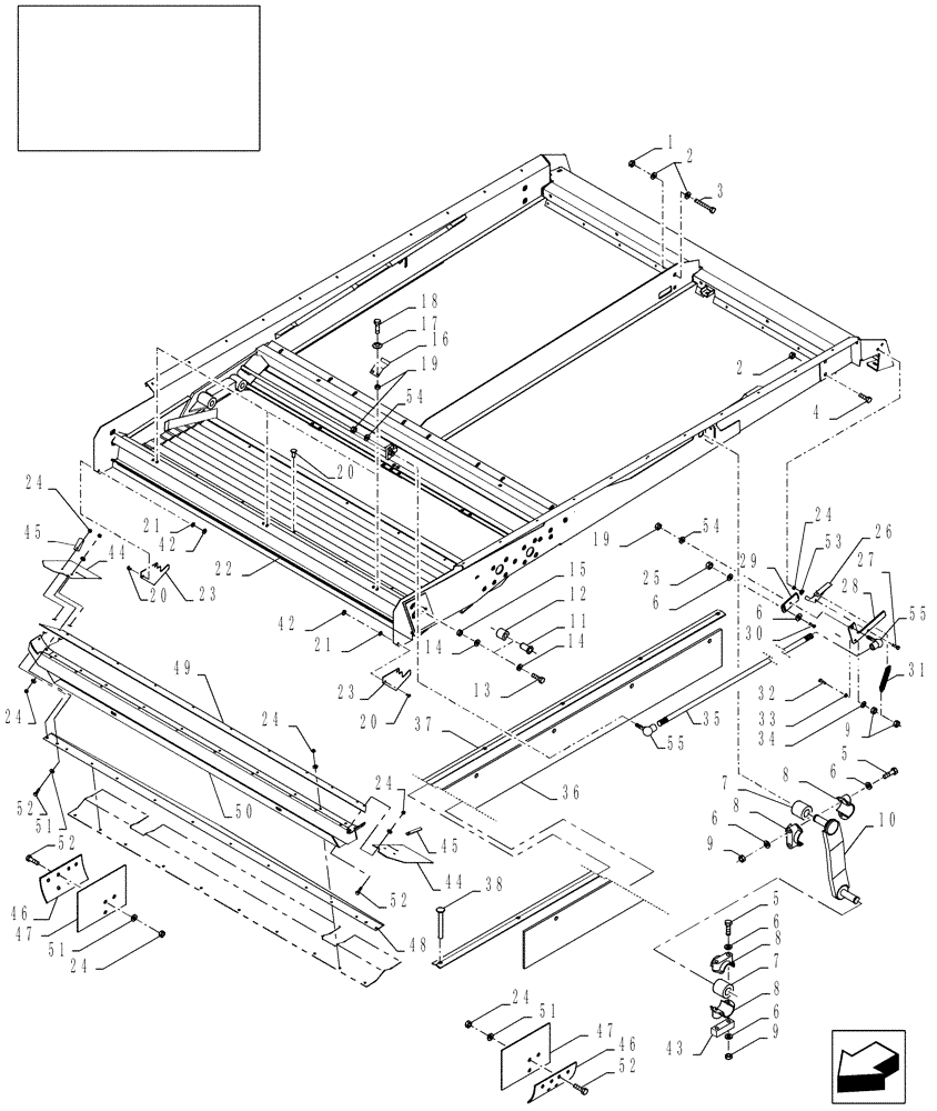 Схема запчастей Case IH 9120 - (74.114.06) - UPPER SHAKER SHOE (74) - CLEANING