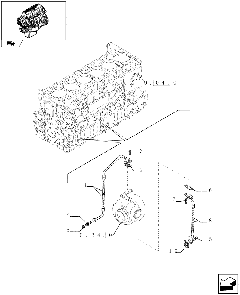 Схема запчастей Case IH F3CE0684A E001 - (0.30.63) - TURBOBLOWER PIPES (504139846 - 504229509) 