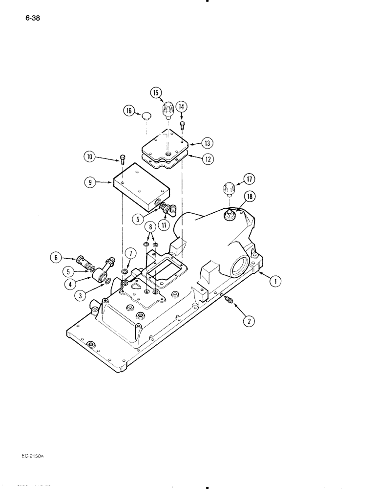 Схема запчастей Case IH 595 - (6-038) - REAR FRAME, TOP COVER CONNECTIONS (06) - POWER TRAIN