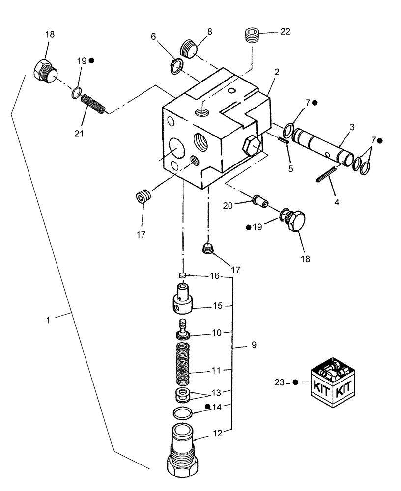 Схема запчастей Case IH DX48 - (04.04.02) - MANIFOLD DIVERTER BLOCK - SBA340016730 & SBA40016731 (04) - FRONT AXLE & STEERING