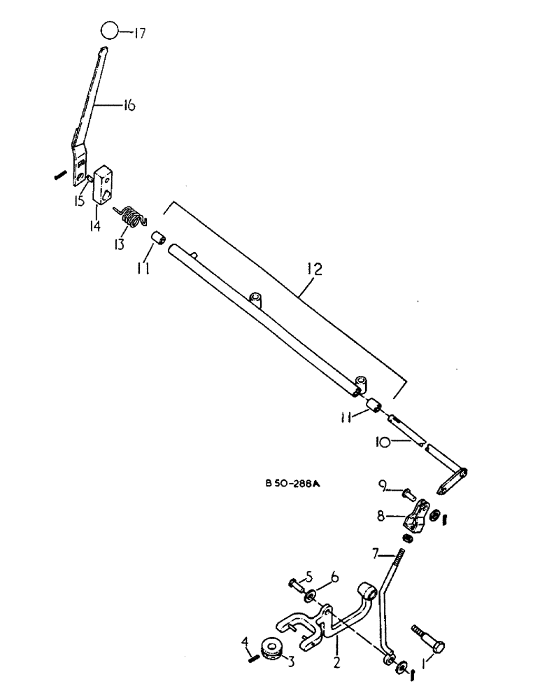 Схема запчастей Case IH 584 - (07-42) - POWER TAKE-OFF LEVER AND CONNECTIONS, H PATTERN SHIFT (04) - Drive Train