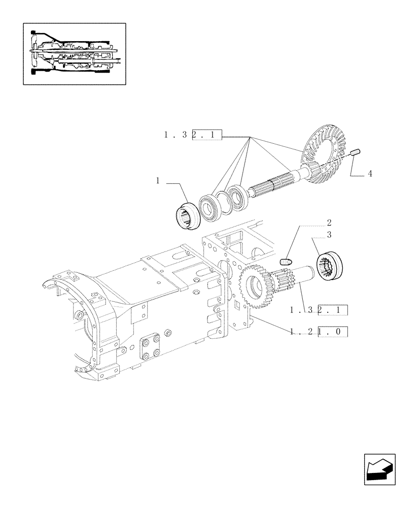 Схема запчастей Case IH JX80U - (1.32.1/01) - (VAR.271-272-274-276-296) (HI-LO) AND SYNCHRONIZED REVERSING GEAR - 30-40 KM/H - SLEEVES (03) - TRANSMISSION