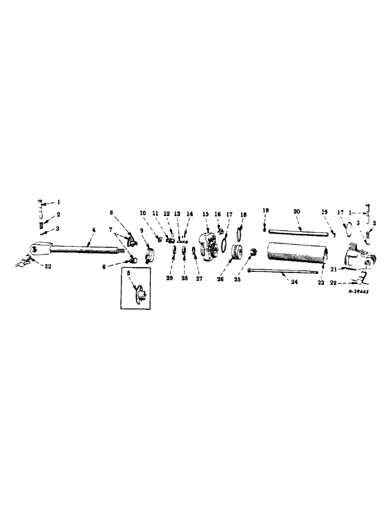 Схема запчастей Case IH FARMALL C - (171) - HYDRAULIC SYSTEM, HYDRAULIC CYLINDER, 2-1/2 X 8 INCHES, WITH 3/8 INCH DIAMETER LIMIT STOP VALVE (07) - HYDRAULIC SYSTEM