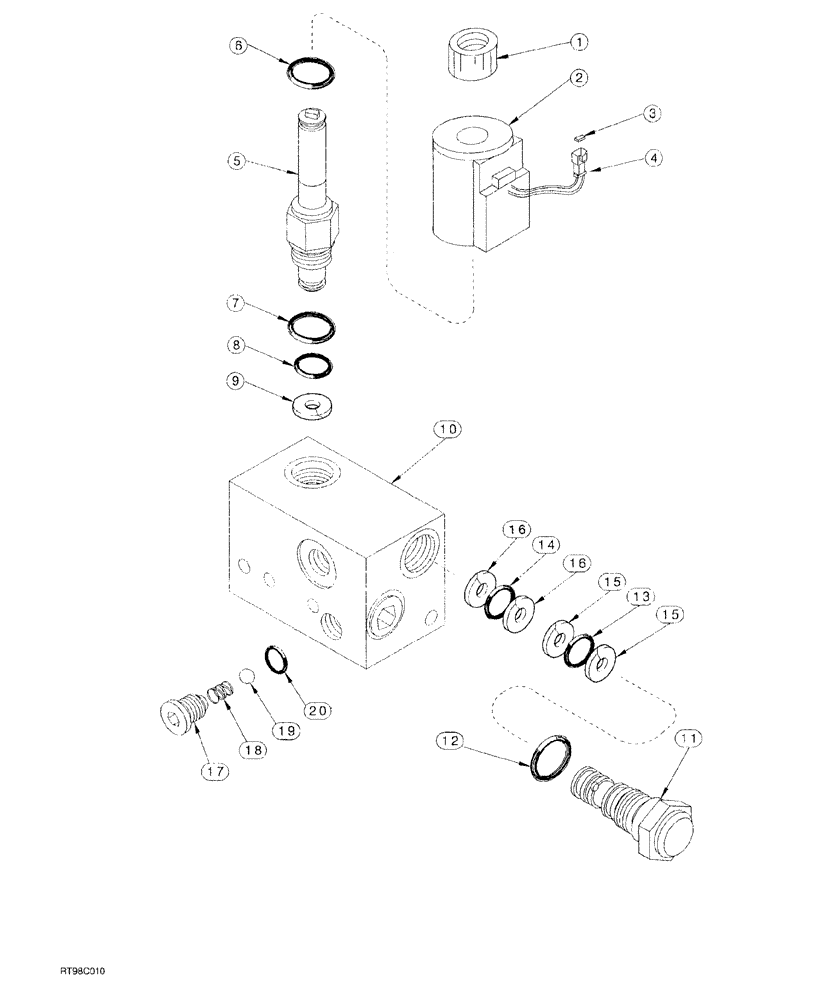 Схема запчастей Case IH AFS - (02-06) - VALVE, PROPORTIONAL FLOW CONTROL (35) - HYDRAULIC SYSTEMS