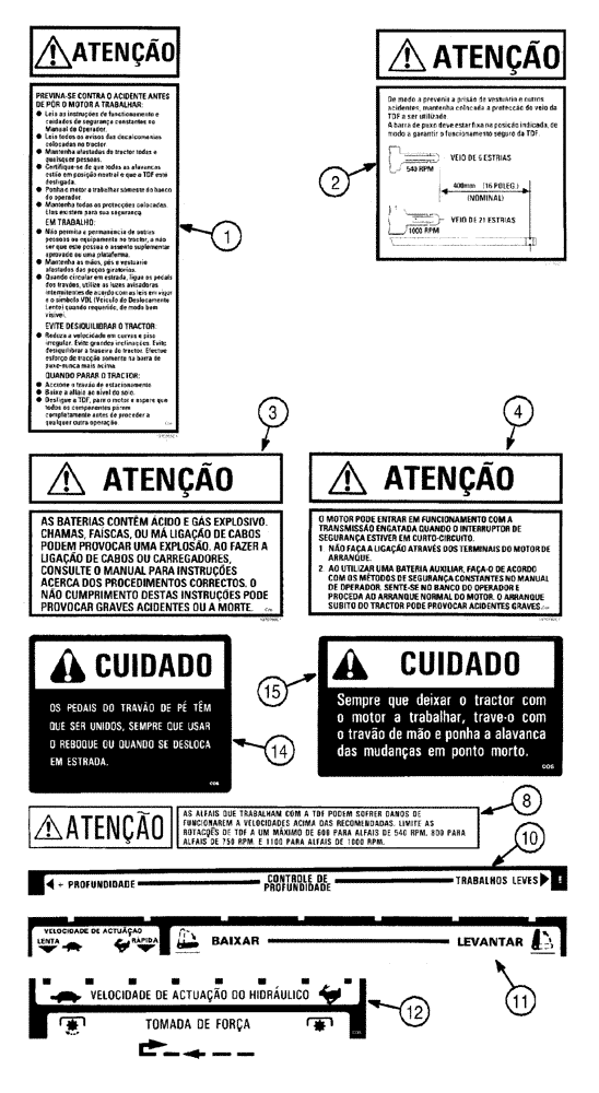 Схема запчастей Case IH C60 - (09-48) - DECALS, PORTUGUESE (09) - CHASSIS/ATTACHMENTS