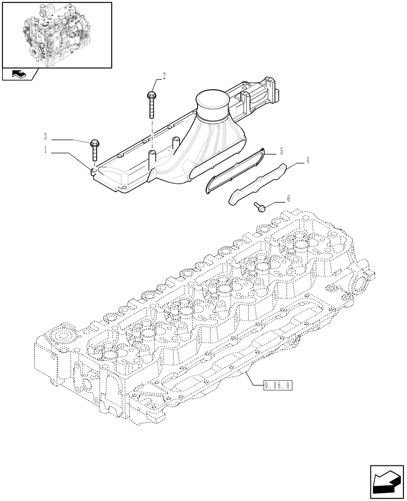 Схема запчастей Case IH PUMA 155 - (0.07.1) - INTAKE MANIFOLD (01) - ENGINE