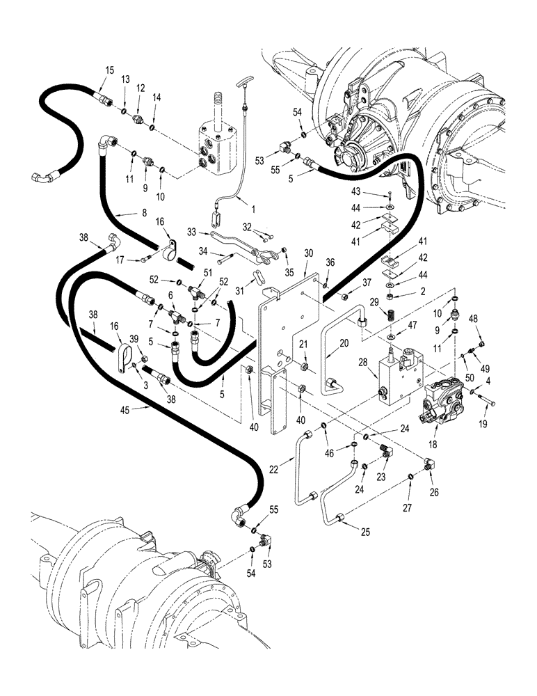 Схема запчастей Case IH STX450 - (07-07[01]) - 500 SERIES AXLE - PARK BRAKE CIRCUIT, WITHOUT DIFFERENTIAL LOCK, ASN JEE0102001, WHEEL TRACTOR (07) - BRAKES