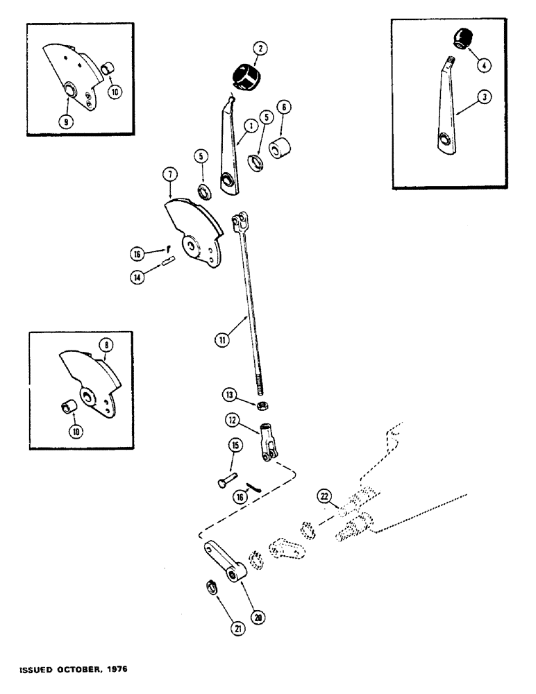 Схема запчастей Case IH 1175 - (108) - RANGE SHIFT LINKAGE (06) - POWER TRAIN