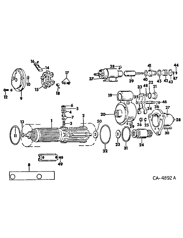 Схема запчастей Case IH 1568 - (08-07) - ELECTRICAL, CRANKING MOTOR, DELCO REMY (06) - ELECTRICAL