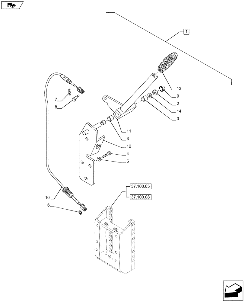 Схема запчастей Case IH PUMA 200 - (88.037.18[03]) - DIA KIT - HYDRAULIC AUTOMATIC PICK UP HITCH WITH DRAWBAR - CONTROL LEVER (88) - ACCESSORIES