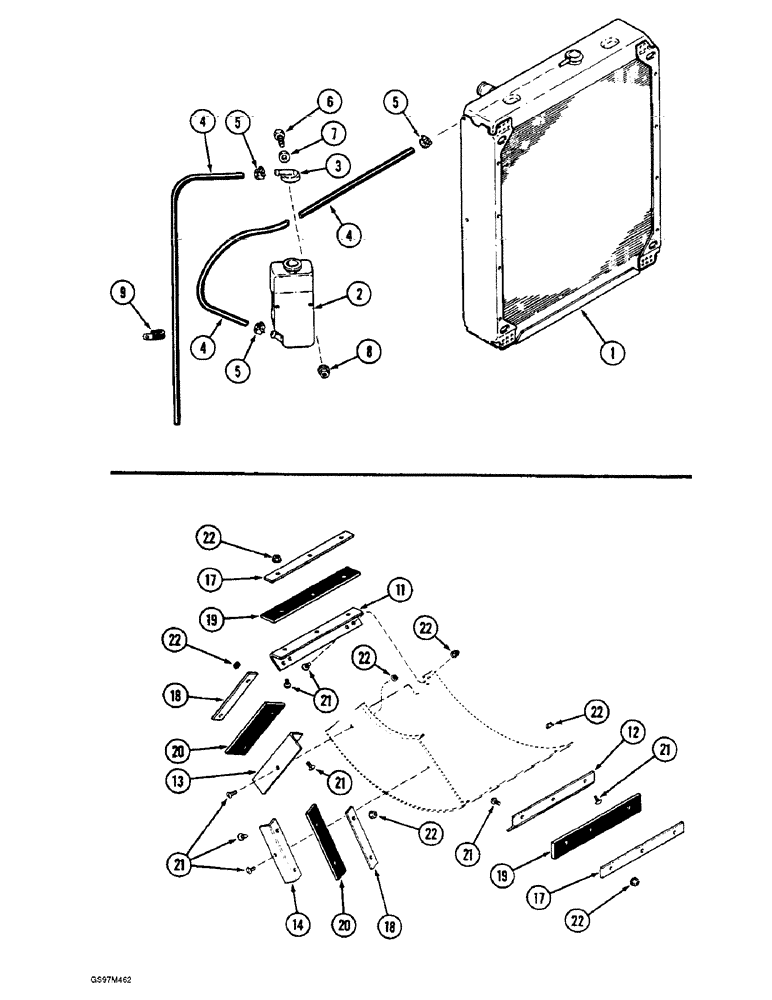 Схема запчастей Case IH 1660 - (2-04) - COOLANT RECOVERY SYSTEM (01) - ENGINE