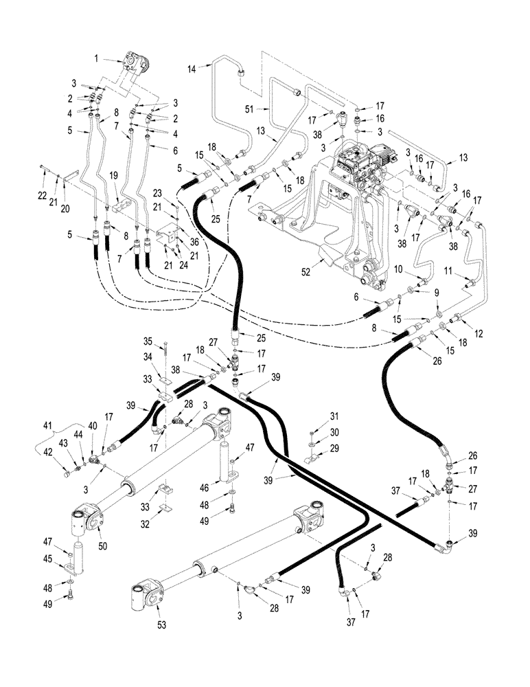 Схема запчастей Case IH STEIGER 335 - (05-06) - HYDRAULICS - STEERING, WITH ACCUSTEER (05) - STEERING