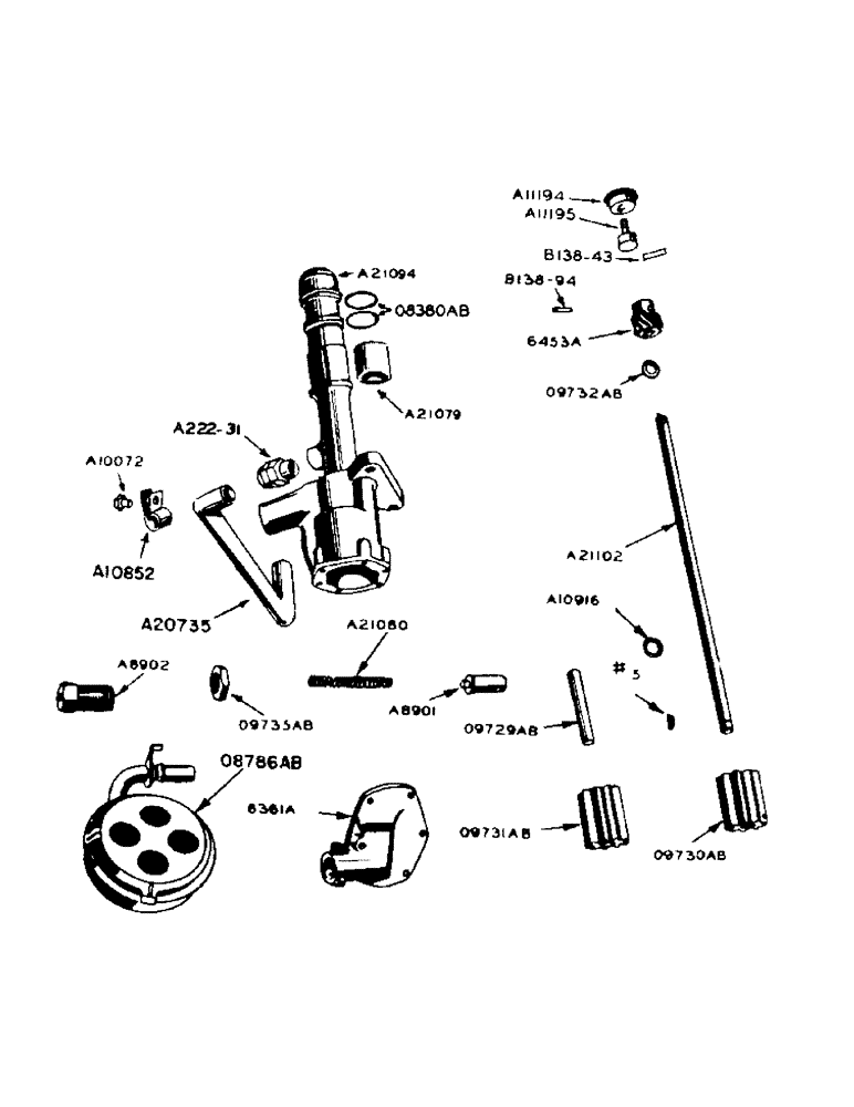 Схема запчастей Case IH 940 - (2-011[1]) - DIESEL ENGINE, TACHOMETER DRIVE (02) - ENGINE