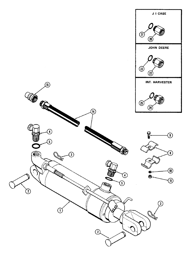 Схема запчастей Case IH 1570 - (246) - D.O.M. SYSTEM, REMOTE HYDRAULIC CYLINDER ATTACHING PARTS (09) - CHASSIS/ATTACHMENTS