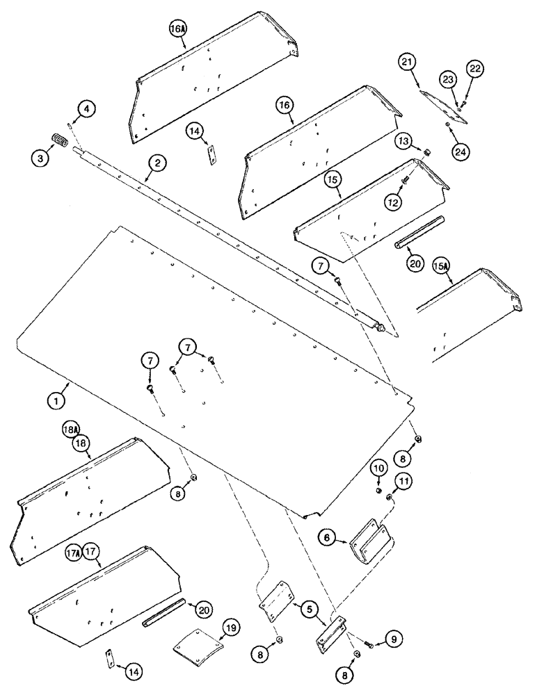 Схема запчастей Case IH 2388 - (05-16) - AXLE, STEERING - SHIELD BSN JJC0268799 (11) - TRACKS/STEERING