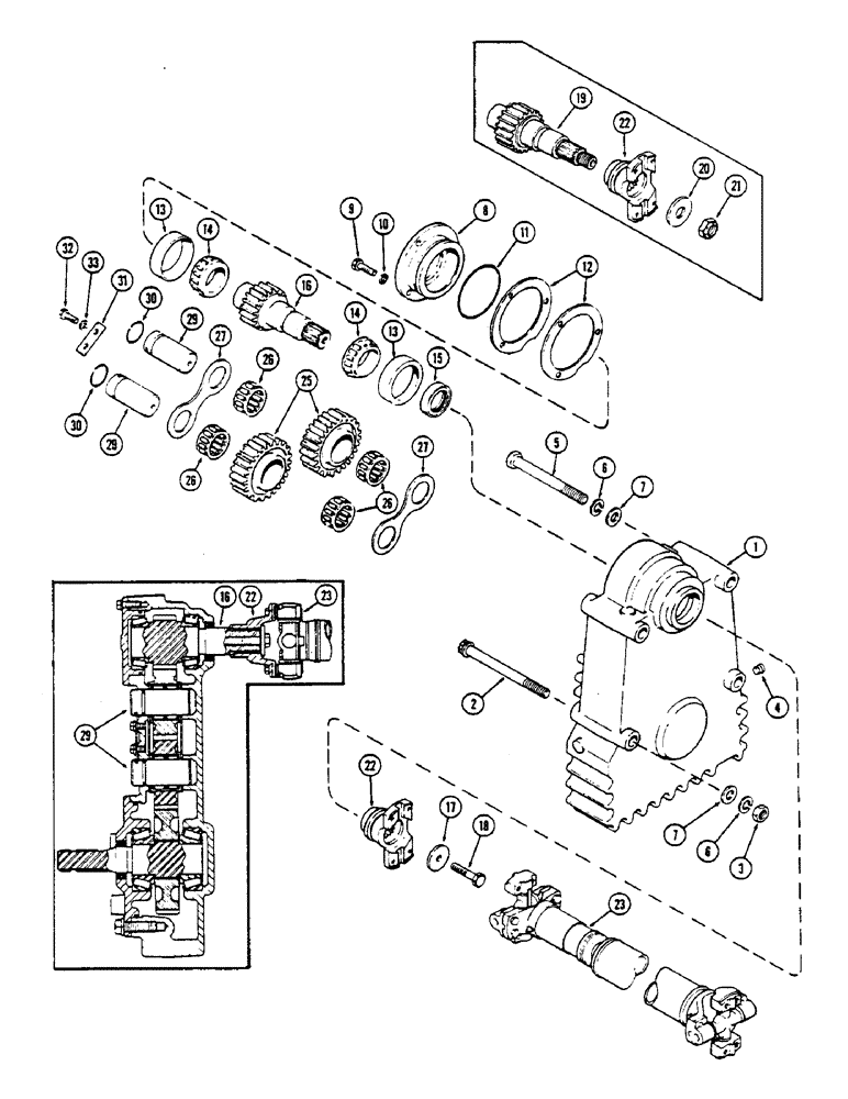 Схема запчастей Case IH 2670 - (266) - P.T.O. DROP BOX, INPUT SHAFT AND IDLER (08) - HYDRAULICS