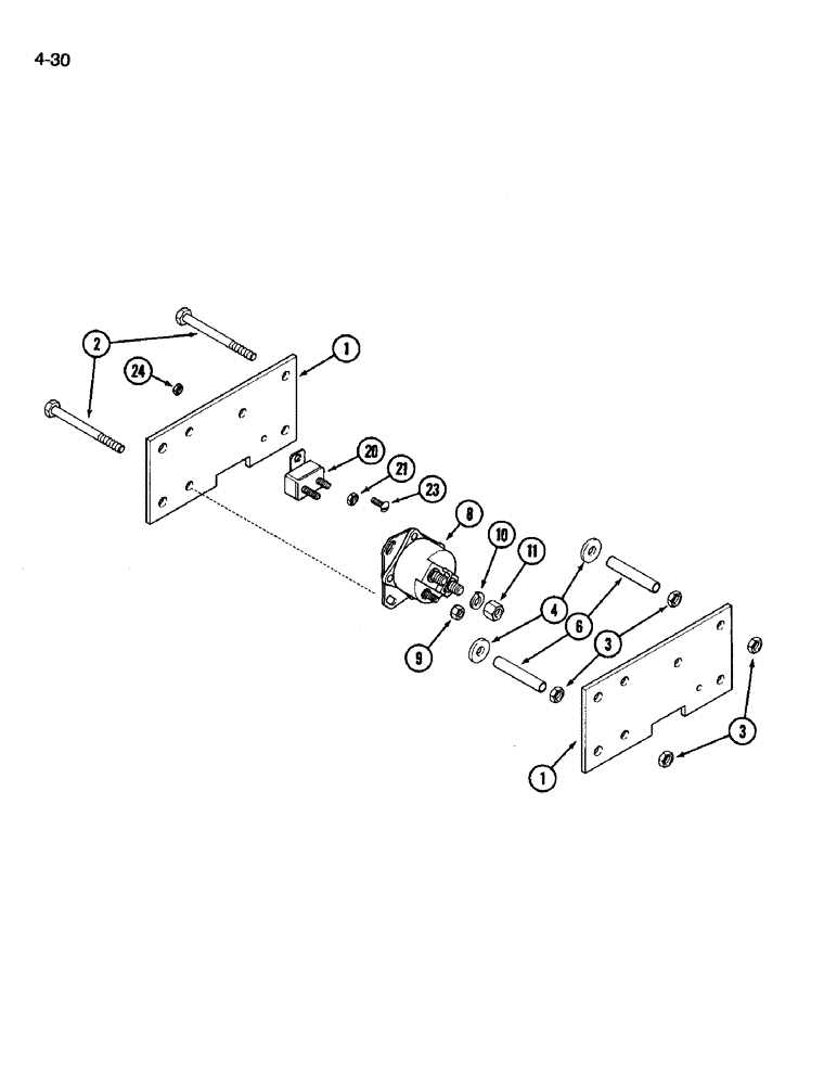 Схема запчастей Case IH 3394 - (4-30) - SOLENOID AND CIRCUIT BREAKER, P.I.N. 9944363 AND AFTER (04) - ELECTRICAL SYSTEMS