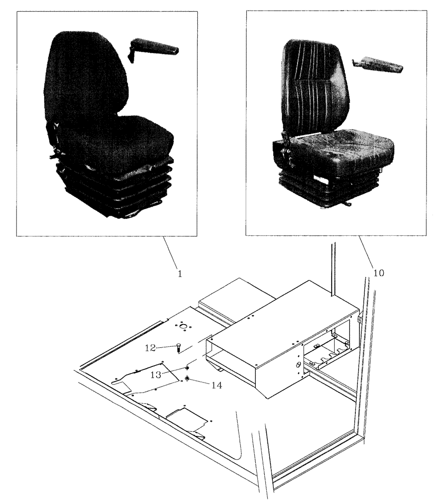 Схема запчастей Case IH 7700 - (A11[04]) - SEAT Mainframe & Functioning Components