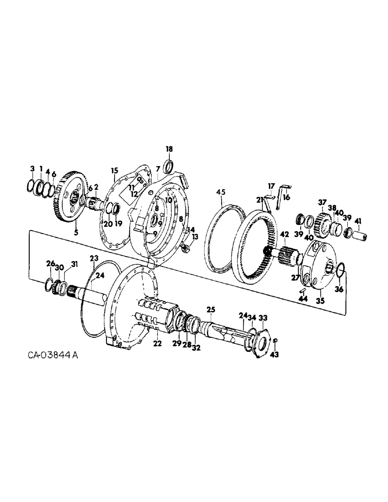 Схема запчастей Case IH 4786 - (07-18) - DRIVE TRAIN, AXLES AND CARRIER (04) - Drive Train