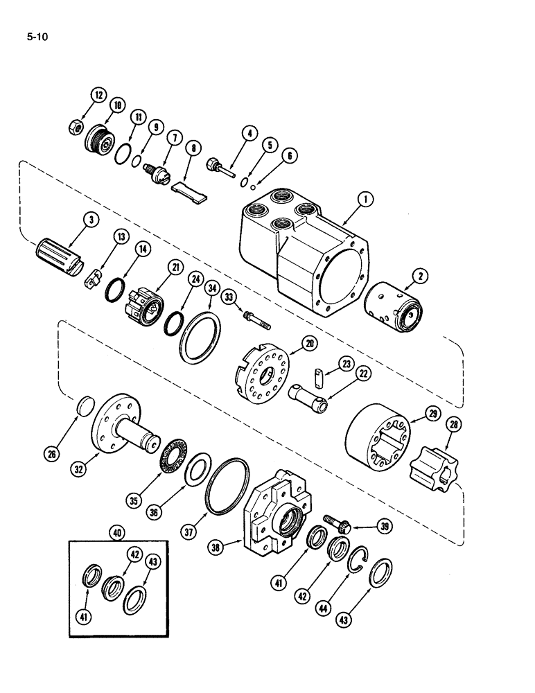 Схема запчастей Case IH 3394 - (5-10) - HYDROSTATIC STEERING PUMP, TRW (05) - STEERING