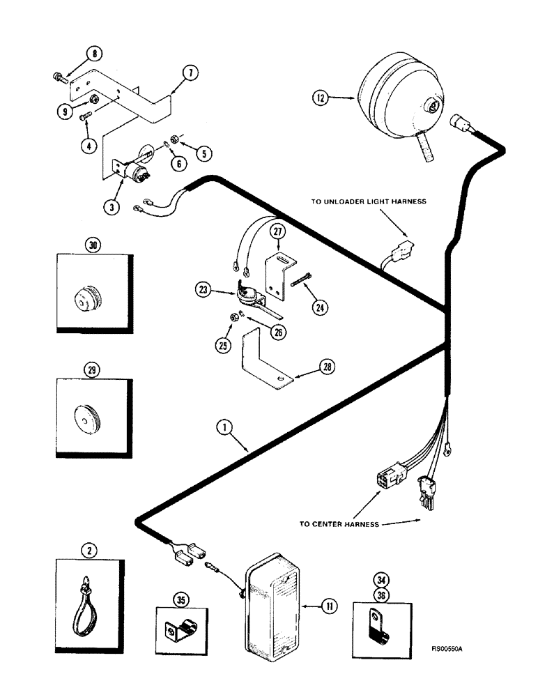 Схема запчастей Case IH 1680 - (4-28) - GRAIN TANK HARNESS (06) - ELECTRICAL