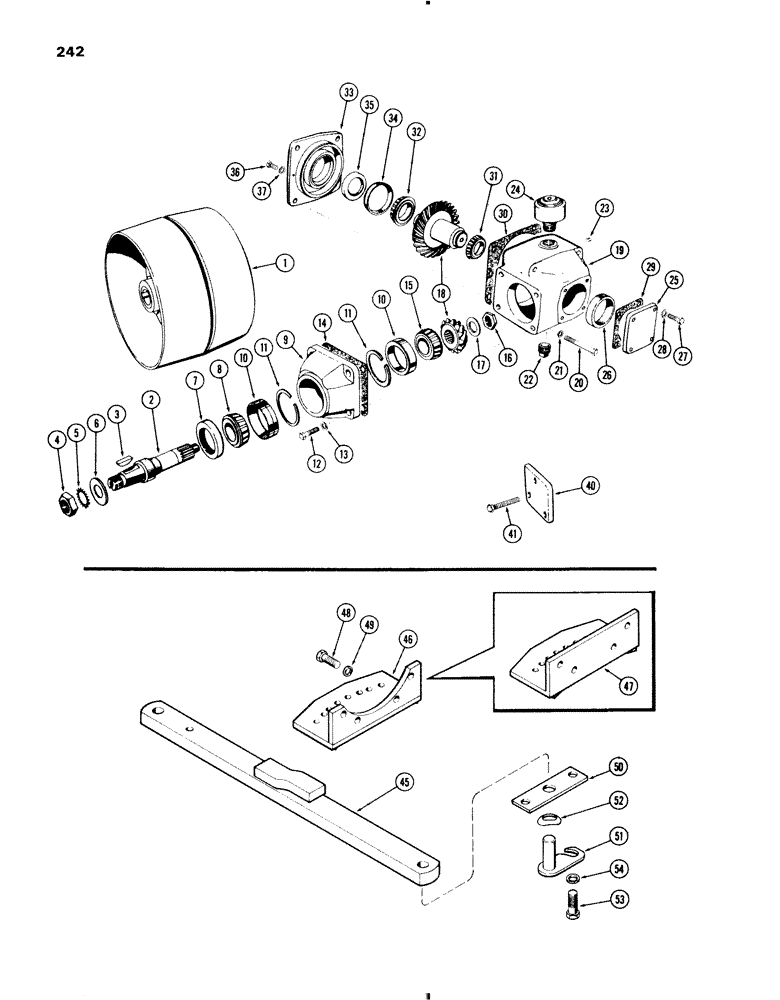 Схема запчастей Case IH 470 - (242) - BEAT PULLEY (09) - CHASSIS/ATTACHMENTS