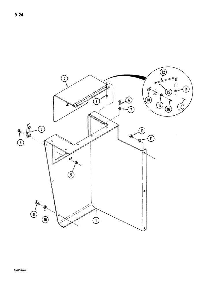 Схема запчастей Case IH STEIGER - (9-024) - HYDRAULIC OIL TANK COVER (09) - CHASSIS/ATTACHMENTS