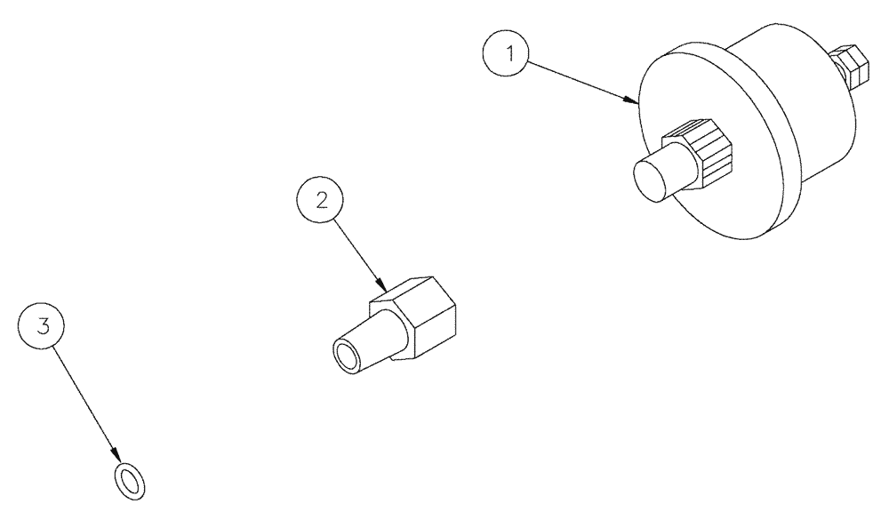 Схема запчастей Case IH 3150 - (03-040) - OIL PRESSURE SENDER ASSEMBLY (01) - ENGINE