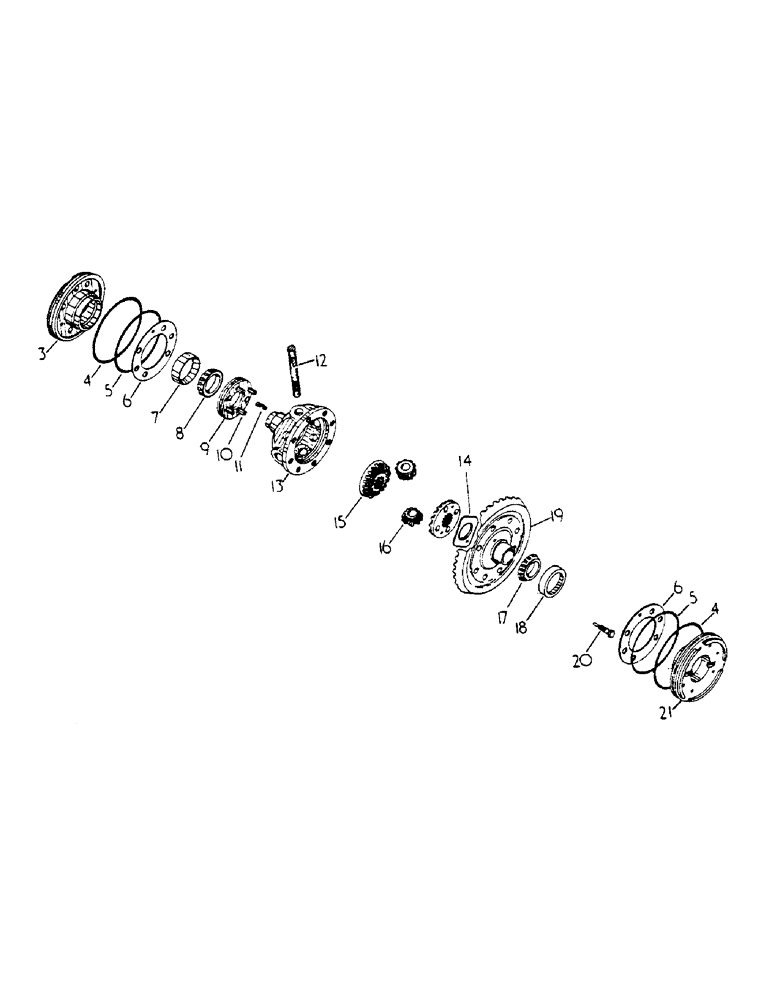 Схема запчастей Case IH 454 - (07-40) - DIFFERENTIAL AND CONNECTIONS (04) - Drive Train