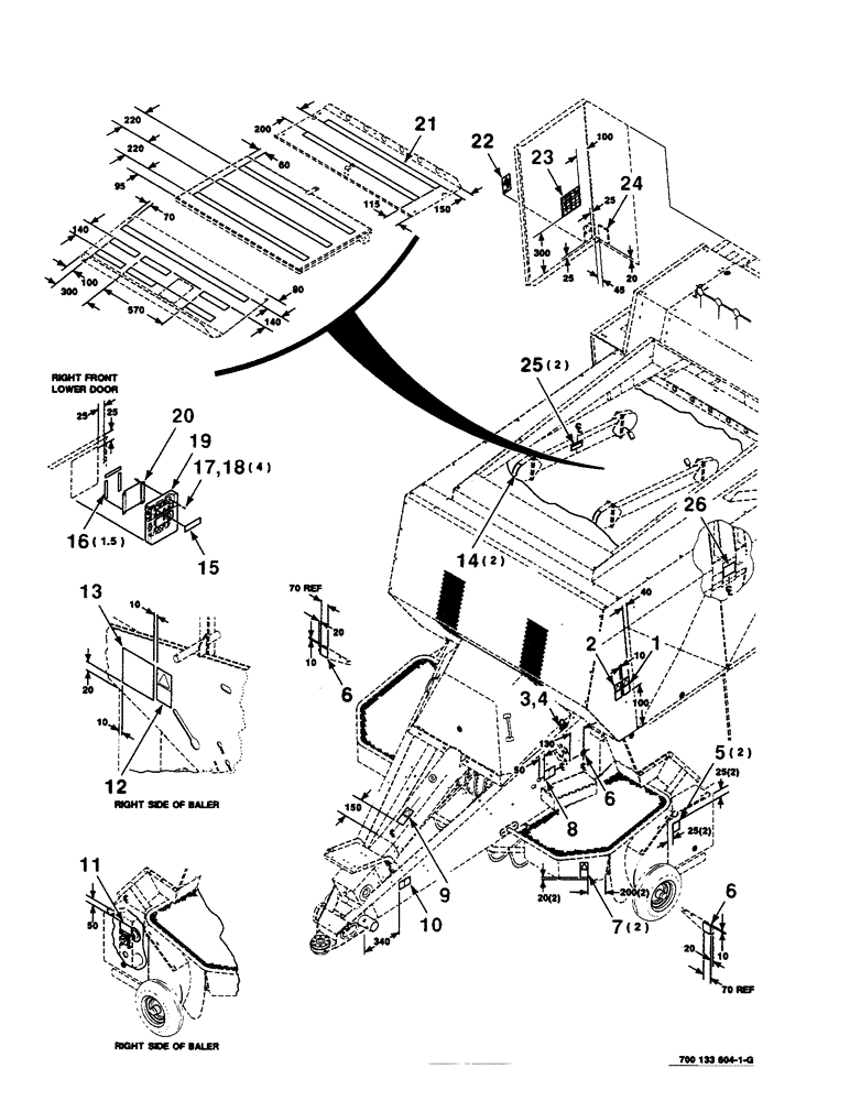 Схема запчастей Case IH 8590 - (9-04) - DECALS AND LOCATION DIAGRAM, OPERATIONAL Decals & Attachments