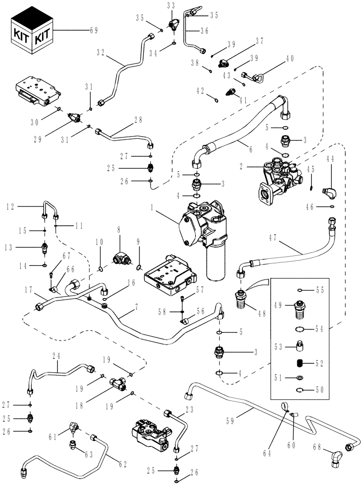 Схема запчастей Case IH MAGNUM 255 - (08-06) - HYDRAULIC SYSTEM - TRANSMISSION LUBE (08) - HYDRAULICS