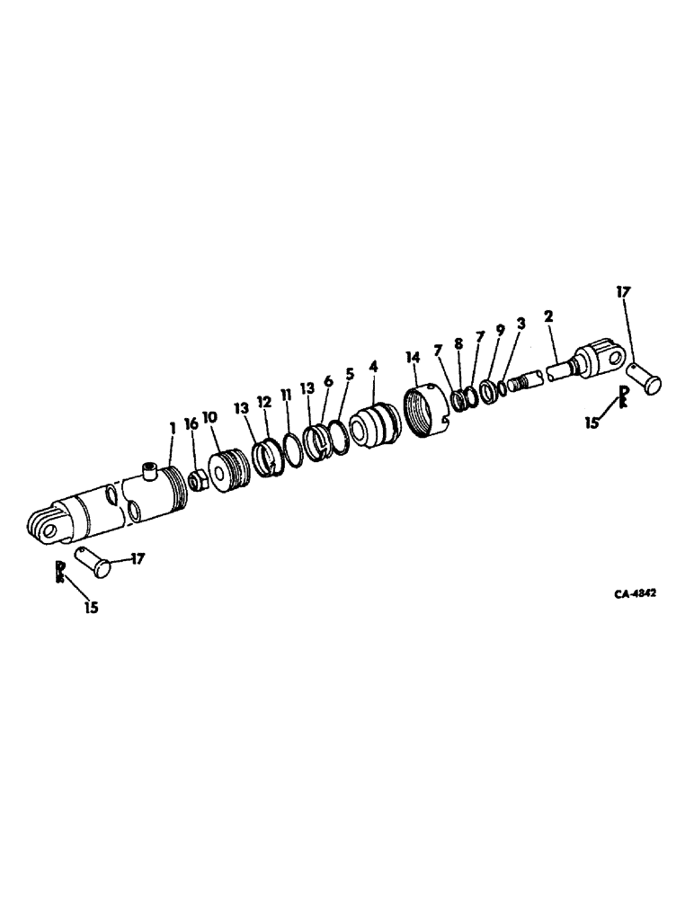 Схема запчастей Case IH 490 - (AG-28) - HYDRAULIC CYLINDER, 3-1/2 X 16 IN. 