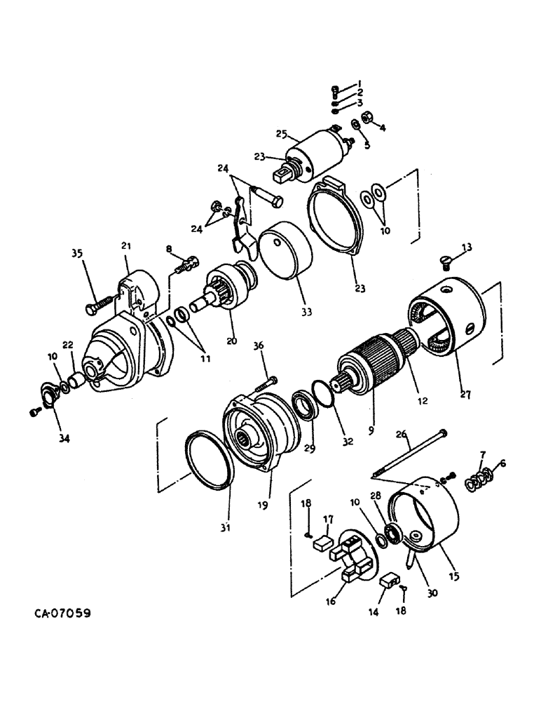 Схема запчастей Case IH 274 - (08-07) - ELECTRICAL, CRANKING MOTOR (06) - ELECTRICAL