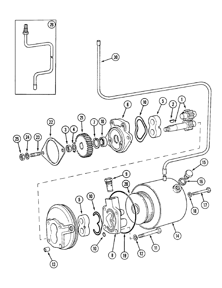 Схема запчастей Case IH 1494 - (5-122) - STEERING PUMP AND RESERVOIR (05) - STEERING