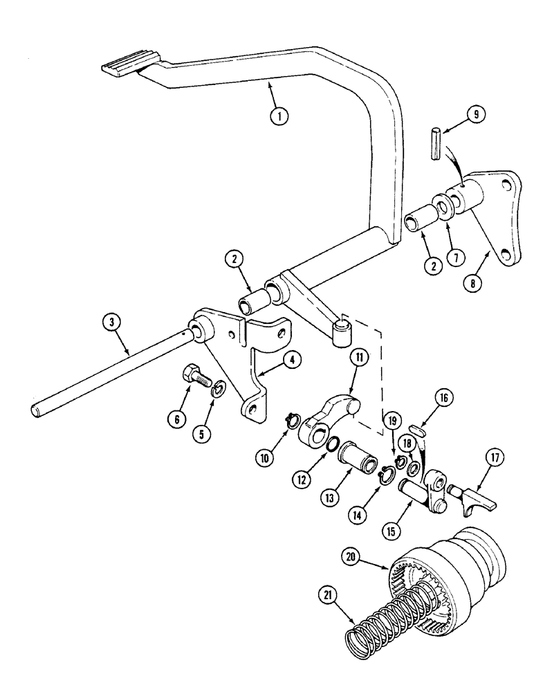 Схема запчастей Case IH 1494 - (6-220) - DIFFERENTIAL LOCK, TRACTORS WITHOUT CAB (06) - POWER TRAIN