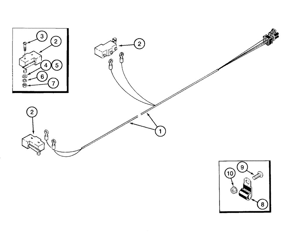 Схема запчастей Case IH 2388 - (04-20) - HARNESS - ROTOR LIMIT SWITCH (06) - ELECTRICAL