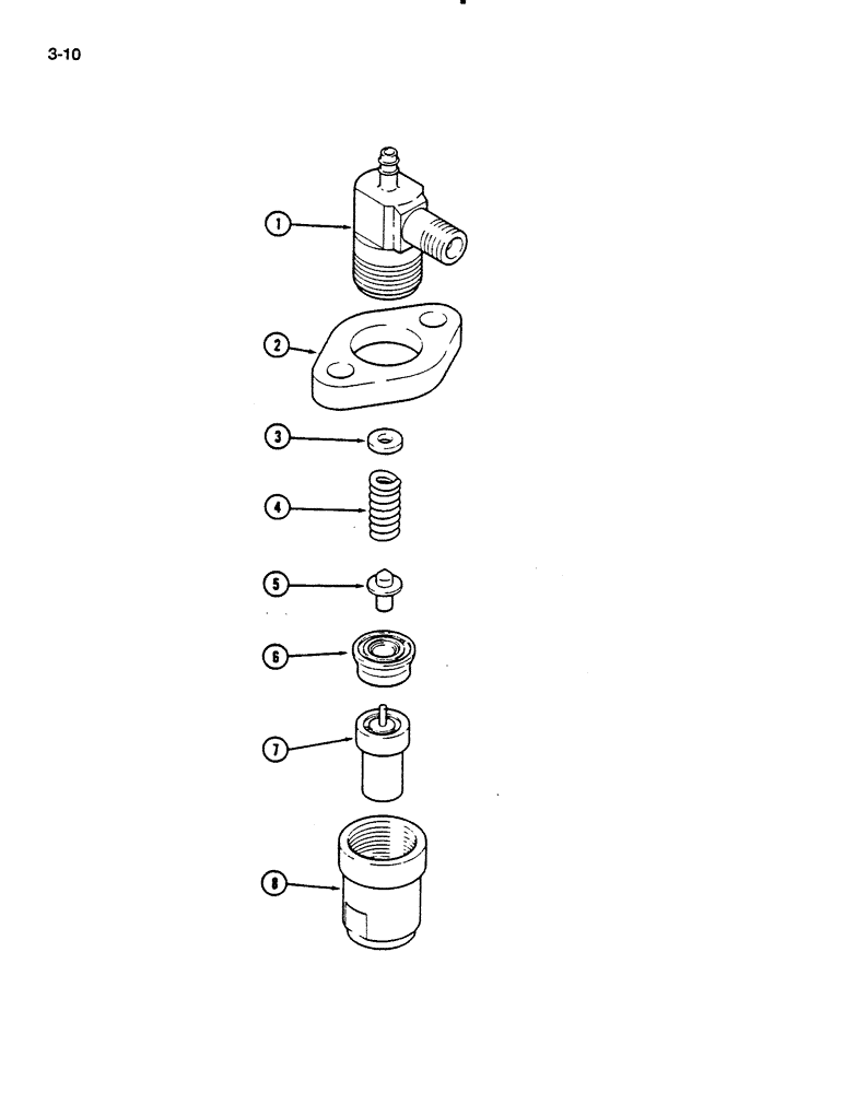 Схема запчастей Case IH 235 - (3-10) - FUEL INJECTOR NOZZLE (03) - FUEL SYSTEM